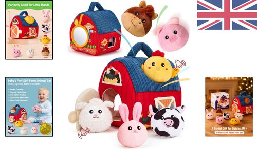 Montessori Farm Animals Barn Toy Set for Babies 6-12  - Sensory Playtime — image 2