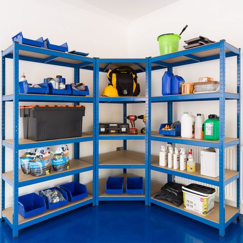 1 Corner Garage Racking/Shelving & 2 x 900mm Bays Metal Heavy Duty Shelving