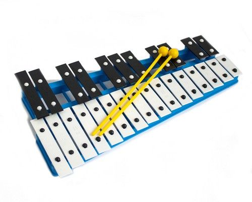 ProKussion 27 Key Chromatic Glockenspiel Xylophone in Blue and 2 Free Beaters