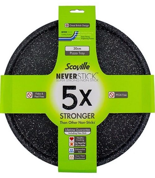 Scoville Neverstick 30cm Pizza Tray - Non Stick Oven Tray, Black, BRAND NEW