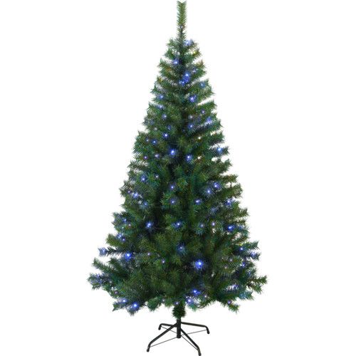 Christmas Tree Artificial 4/5/6/7ft Deluxe With USB LED Remote Lights and Stand