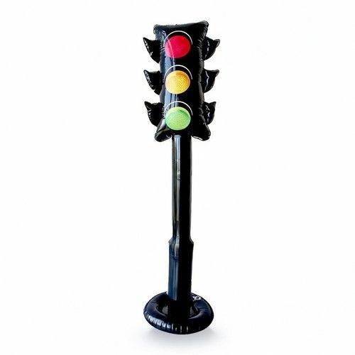 Inflatable Traffic Light Freestanding Inflatable Road Sign Colorful for Parties