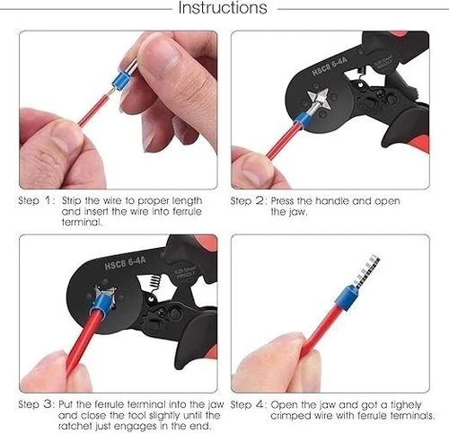 1200Pcs Wire Ferrule Crimping Tool Set Terminals Lugs Cord Ends — image 4