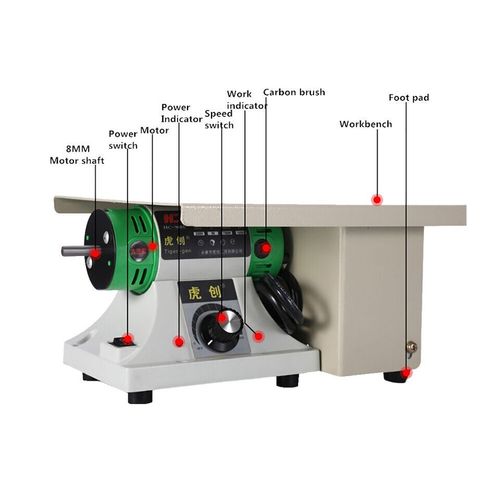Cutting Machine 220V Gemstone Jade Tabletop Polishing Grinding Machine Table Saw — image 4