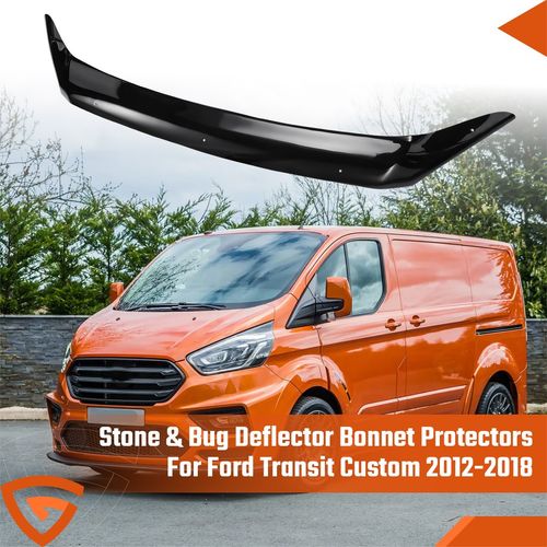 Wind Stone Deflector for Ford Transit Custom Bonnet Bra Guard ABS Front Cover — image 5