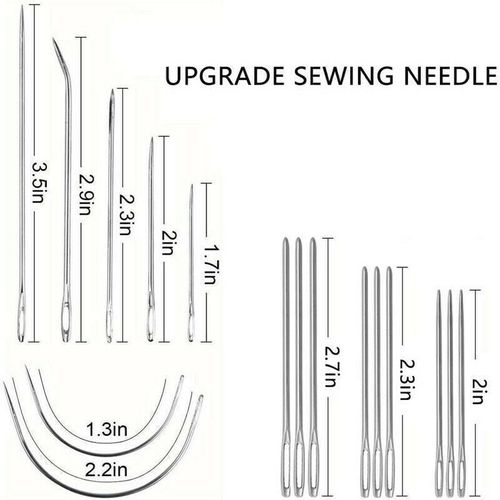 47pcs Leather Craft Tools Hand Stitching Sewing Kit Repair Needle Stitching — image 8