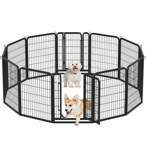 Metal Dog Playpen Foldable Puppy Exercise Pen Pet Fence for Medium/Large Animals — image 1