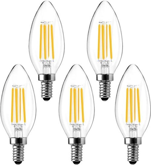 E14 LED Candle Light Bulbs Dimmable 4W 40W Equivalent 2700K Chandelier Bulb
