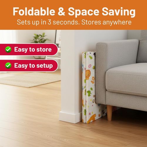Foldable Baby Play Mat 200 x 180cm Waterproof Soft Crawling Floor Rug Kids Mat — image 7
