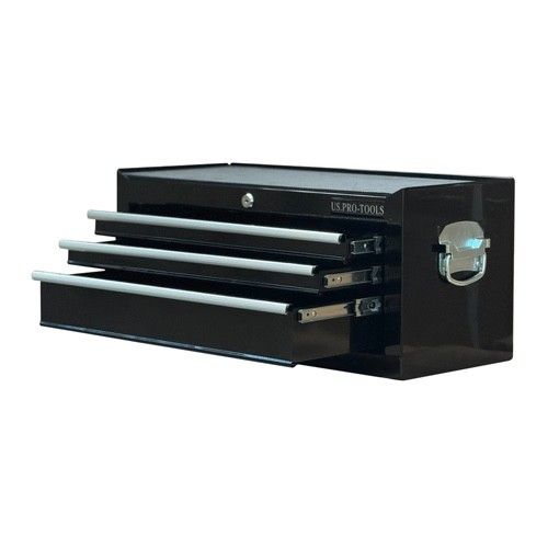US Pro Tools Black steel Tool Box Chest Cabinet storage mobile 3 DRAWER — image 1