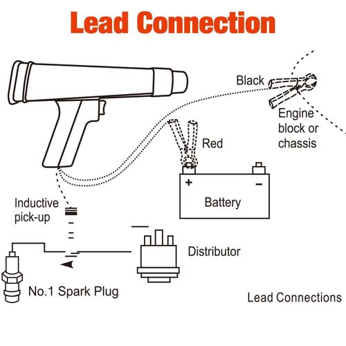 KZYEE Digital Timing Light 12V Car Ignition Timing Light Strobe Lamp Detector — image 13