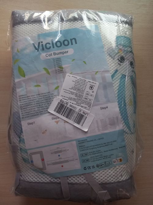 Vicloon Mesh Cot Bumper Liner White Unisex — image 1