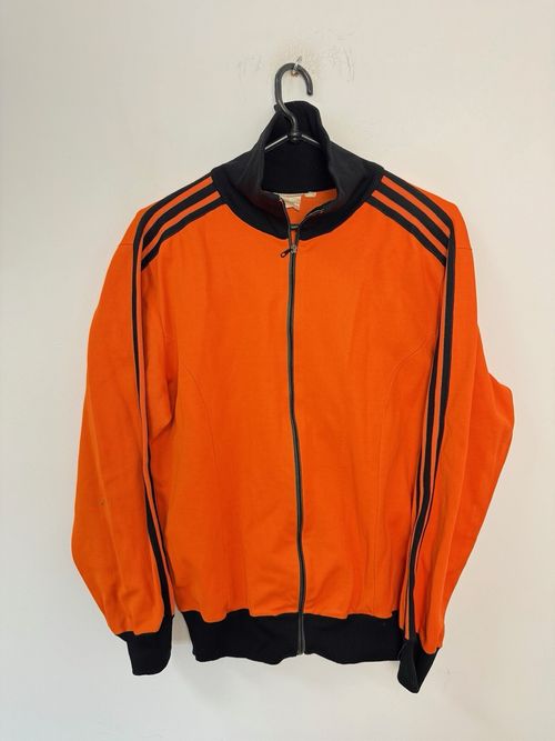 VINTAGE ADIDAS FOOTBALL ORANGE JACKET SOCCER SHIRT JERSEY SIZE L ADULT — image 1