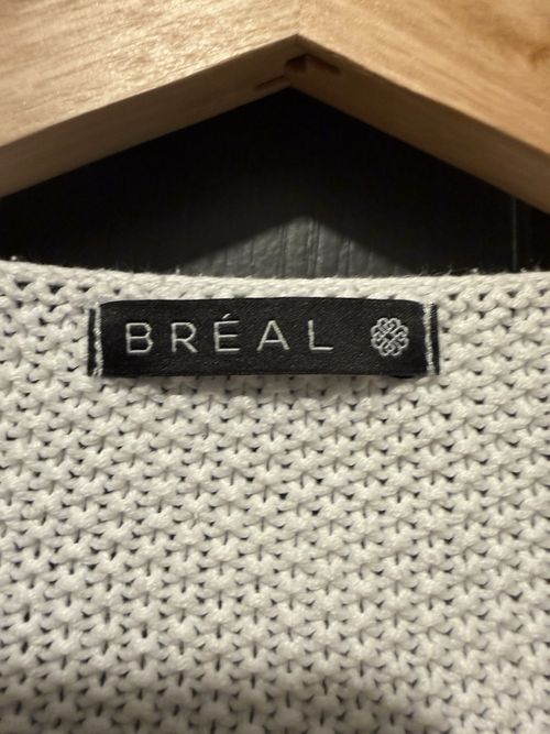 Bréal Women’s White Cotton Knit Open Front Long Sleeve Cardigan Size M Regular — image 2