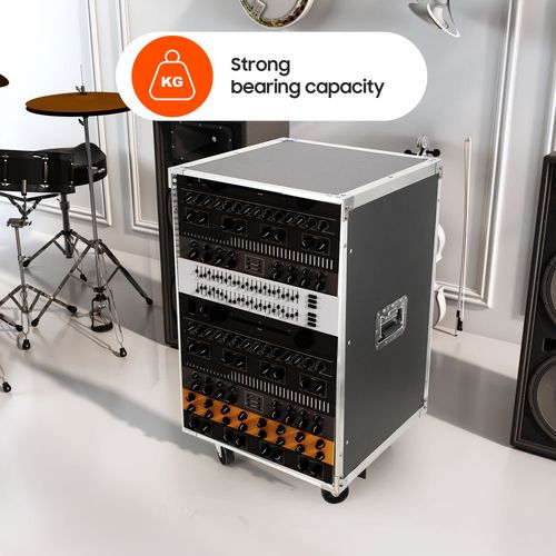 16U Server Cabinet Open-Frame Network Cabinet Rack With 4 Wheels 200kg Load — image 6