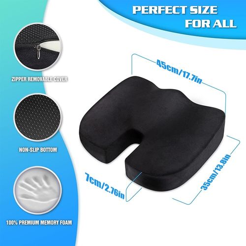 Cushion Seat Pillow Orthopaedic Coccyx Back Pain Relief Memory Foam Office Chair — image 2