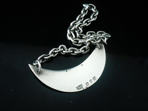  Sterling Silver CHERRY Brandy Decanter Label, Birmingham Antique 1897 — image 3