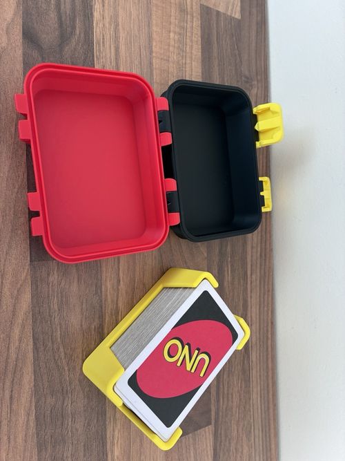 UNO Card Holder Plastic Storage Carry Case Box - Black/Red/Yellow — image 5