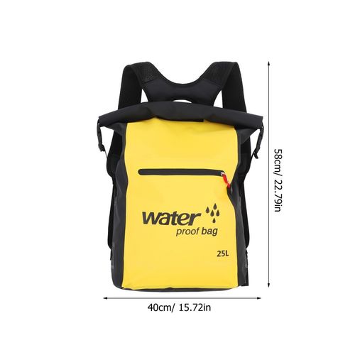 Black Durable Waterproof Dry Bag Hiking Backpack for Camping and Outdoor Use — image 3