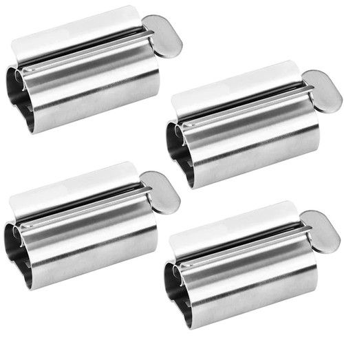 Toothpaste Tube Squeezer Stainless Steel Roller Dispenser Bathroom