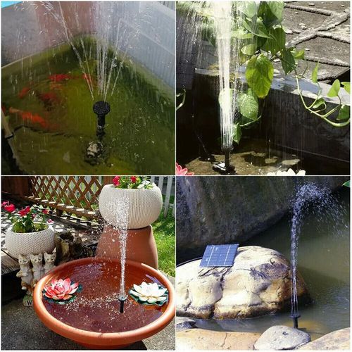 Solar Pond Pump Power Fountain Submersible Water Garden Pool Feature Kit Panel — image 10