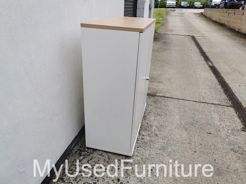 Storage Office Cupboard Lockable with Double Doors and 2 Adjustable Shelves — image 2