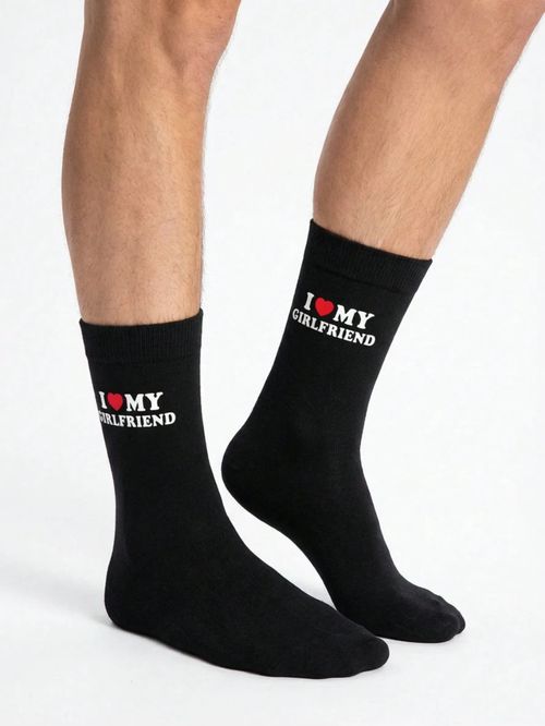 1 Pair “I Love My Girlfriend” Socks – Cute & Funny Gift for Boyfriend -UK — image 14