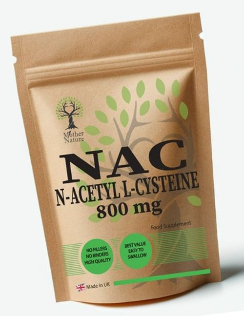 NAC N-Acetyl-Cysteine Capsules 800mg High Strength NAC N-Acetyl Supplement Vegan