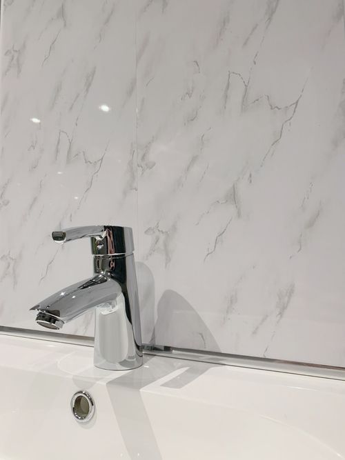 10 White Marble PVC Bathroom Panels Shower Wet Wall Kitchen Ceiling Cladding — image 9
