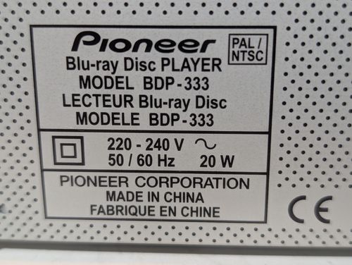 Pioneer BDP-333 Blu-ray DVD Disc Player with original remote tested and working — image 12