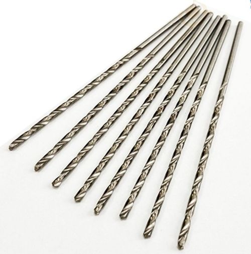 HSS Twist drill set Extra Long 2.5mm 8pc 95mm long Steel Plastic Wood Aluminium