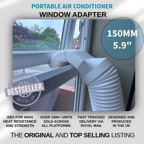 High Flow Air Con Window Vent Adapter Connector AC 150mm 5.9" Air Conditioning — image 1