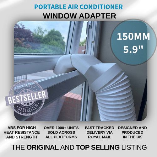 High Flow Air Con Window Vent Adapter Connector AC 150mm 5.9" Air Conditioning