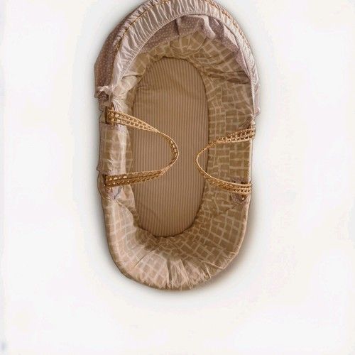 Mamas & Papas Classic Wicker Moses Basket with Hood & Folding Stand