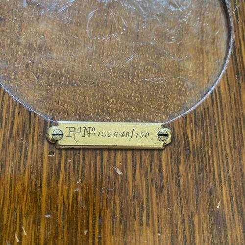 Vintage oak wooden cigarette box with key — image 7