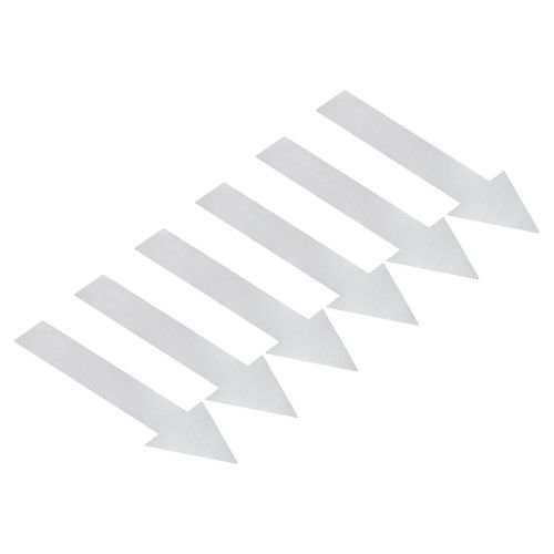 4x1.2" Arrow Sticker Directional Sign PVC Adhesive Floor Decal, Grey 24Pcs