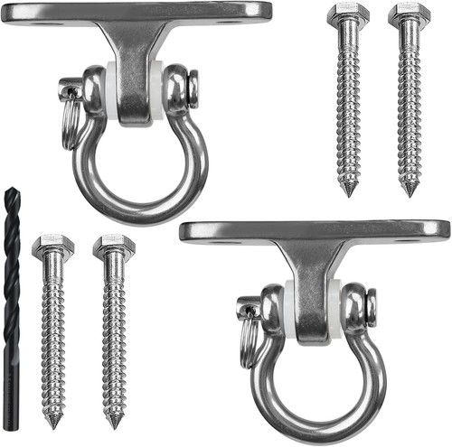 Set of 2 Stainless Steel Heavy Duty Swing Hangers for Hanging Chair