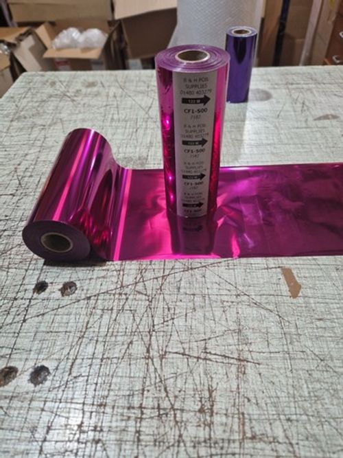 Magenta Foil(CF1-500)used for hot foil stamping or craft 160mm x 122Mtrs  