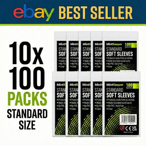 1000 MintKeeper Soft Sleeves Card Penny Protectors Fits Pokemon MTG TCG Clear