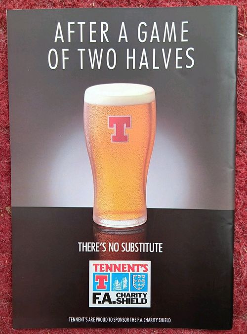 Liverpool V Manchester United Charity Shield Programme 1990 With Ticket — image 2