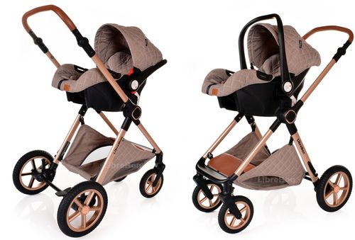 3 in 1 Pram Newborn Baby Buggy Set Travel System with Car Seat Folding Pushchair — image 7