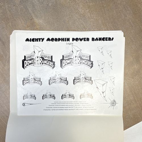 RARE Saban Mighty Morphin Power Rangers Zeo Television Press Kit Folder Line Art — image 4