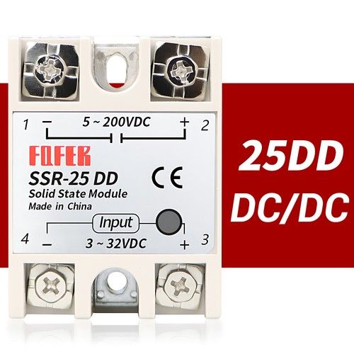 DC To DC Solid State Relay Module 10A-100A SSR-10DD To SSR-100DD - Heatsinks New