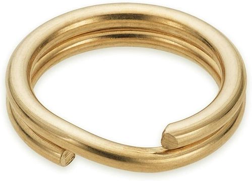 2 x 9ct Yellow Gold 5mm Split Ring Charm Links Keyring Easy To Attach Charms — image 5