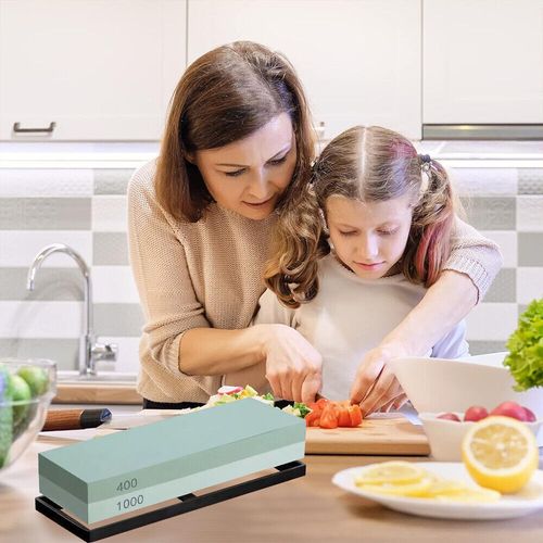 Knife Sharpening Stone Kit 400/1000 3000/8000 Grit Double Sided Whetstone w/Base — image 10