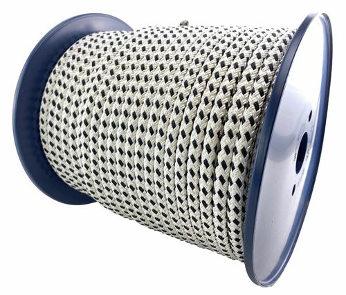 10mm White and Black Double Braid Polyester Rope x 100 Metres, Quality Docklines — image 4