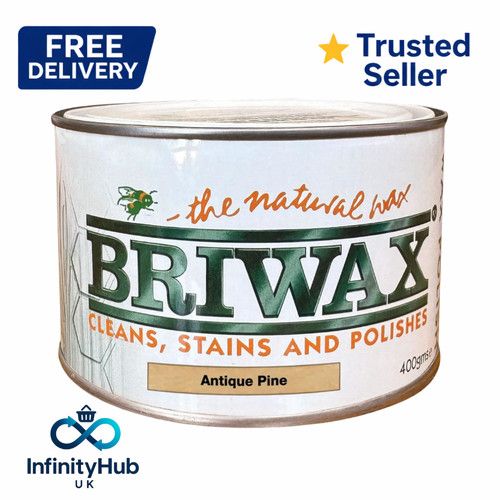 Briwax Antique Pine Wax Polish 400g Wood Furniture Polish - ORIGINAL
