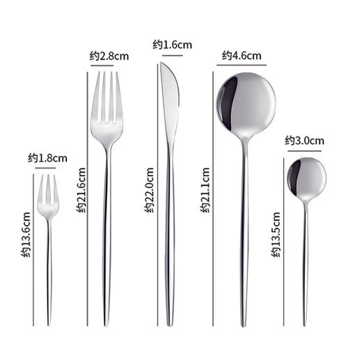30PCS Cutlery Dinner Set Stainless Steel High Grade Tableware Fork Tea Spoons — image 2