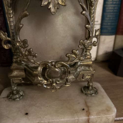 Antique French Gothic Tower  Style Gilt Brass Boudoir Mantel Clock c1885 — image 3