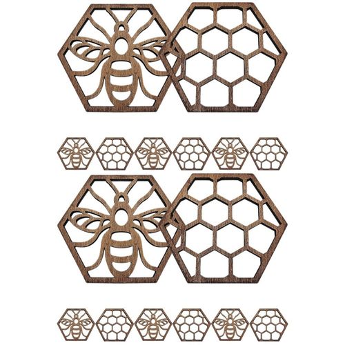 16Pcs Multi Color Wood Coasters for Coffee Table Protective Cup Mats — image 7